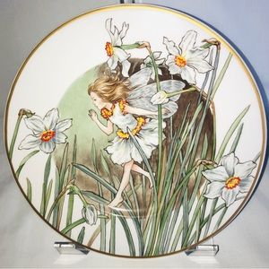 Fairies of the Fields Flower Plate Heinrich Porcelain Germany Narcissus Fairy